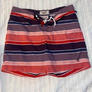 Stripe patterned bathing suit